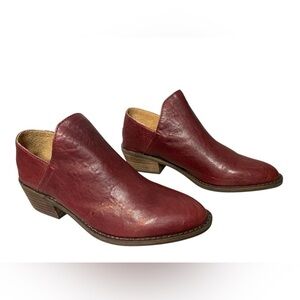 Lucky Brand Fausst Pointed-Toe Leather Shootie Tan Brown Shoe 6.5